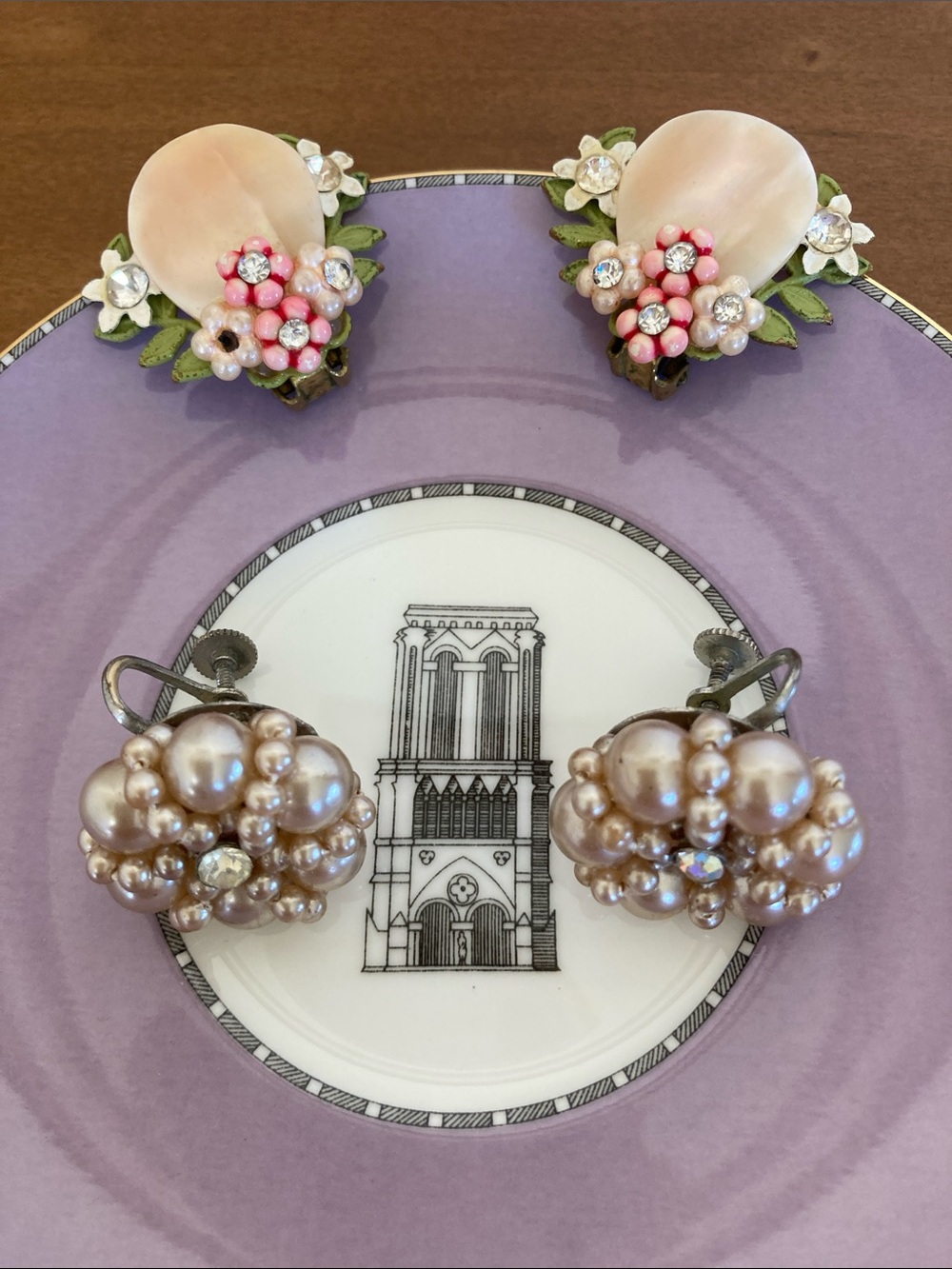 Vintage 1950s Haskell-Style Earrings - 2 Pairs